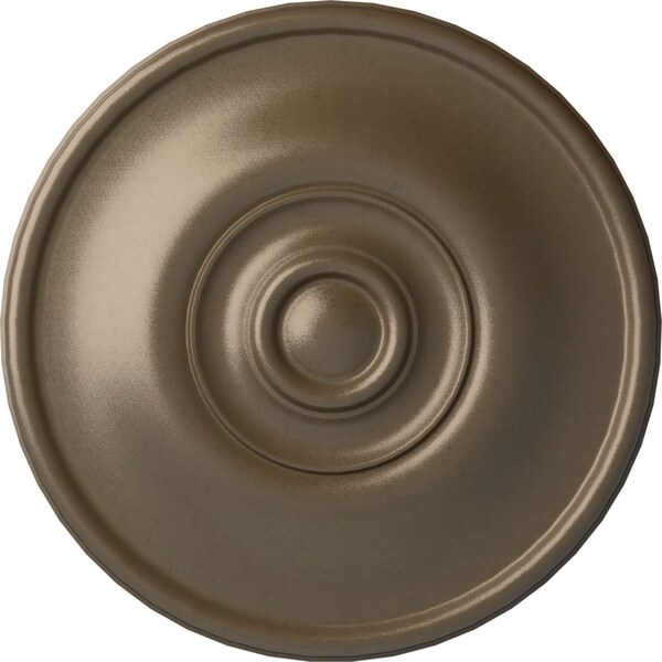 Ekena Millwork Jefferson Ceiling Medallion (Fits Canopies up to 2 7/8"), Hnd-Painted Warm Silver, 11 3/4"OD x 3/8"P CM12JEWSS - main